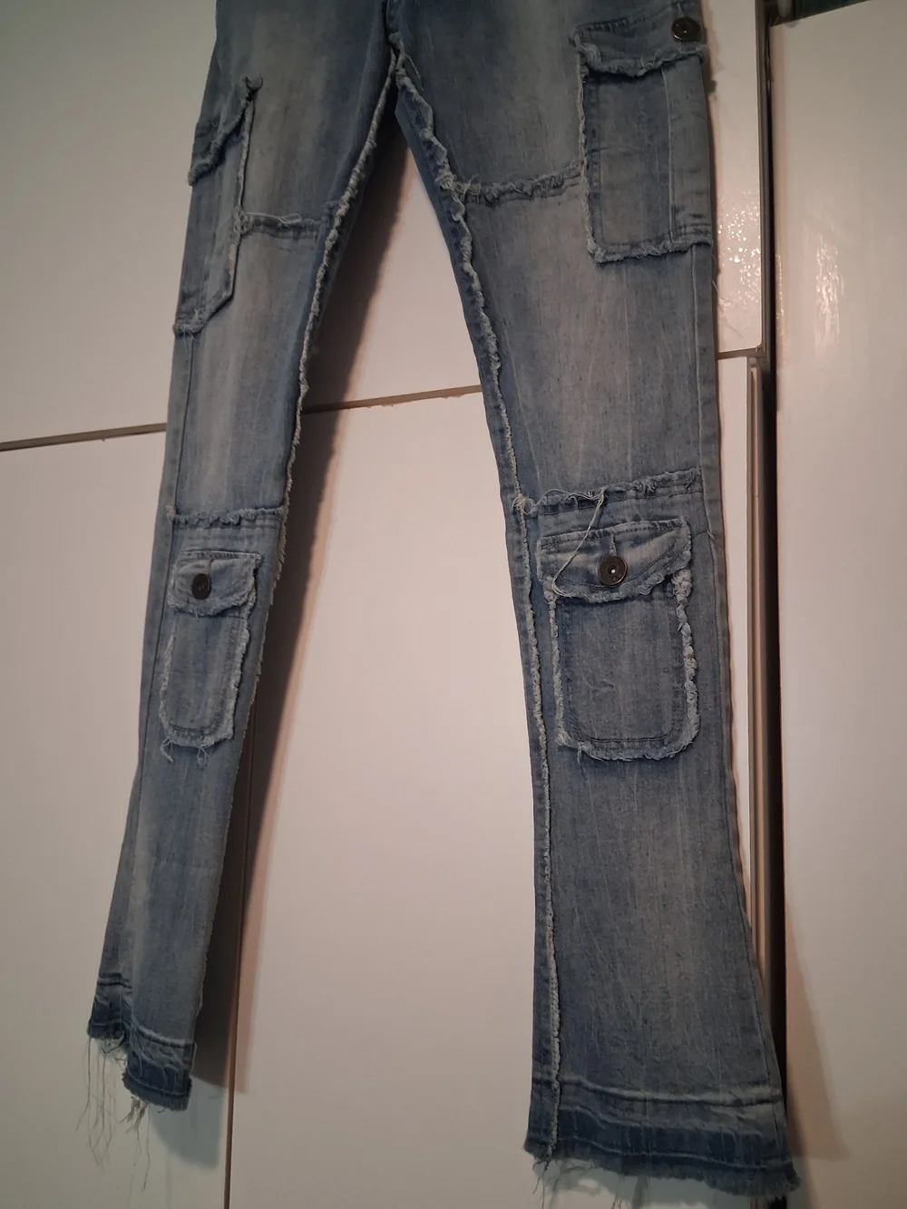 Slim Light Blue Cargo Pocket Men's Jeans
